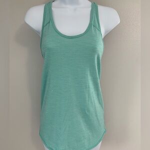 Lululemon Turquoise Fitted Tank Top with Rounded Neckline